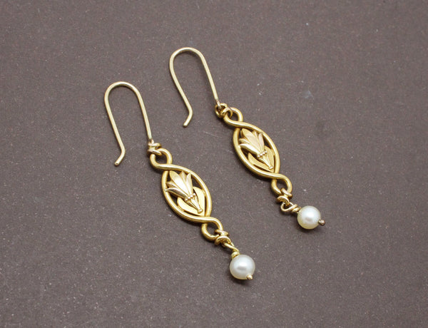 Boucles d'Oreilles Pendantes Art Déco