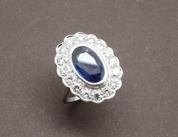 Bague Pompadour Saphir Diamants