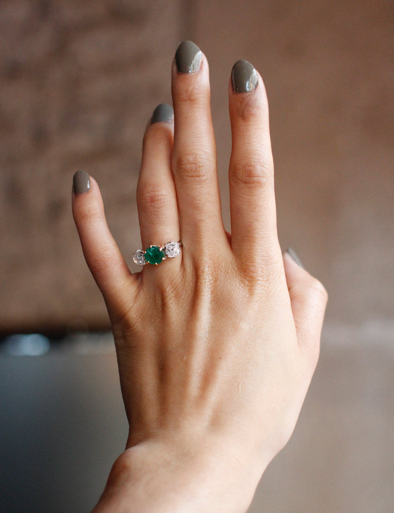 Bague Emeraude et Diamants
