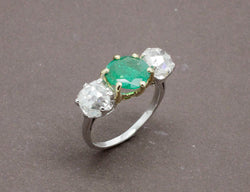 Bague Emeraude et Diamants