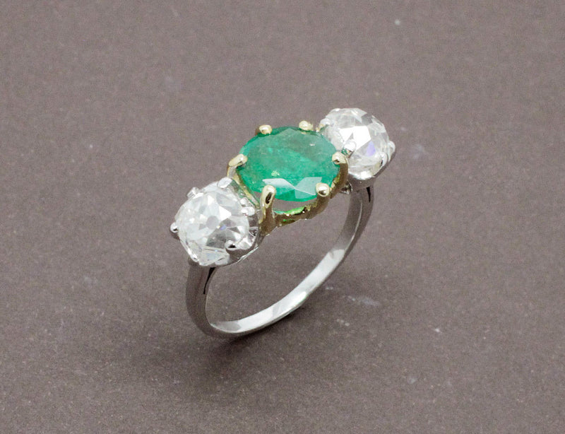 Bague Emeraude et Diamants