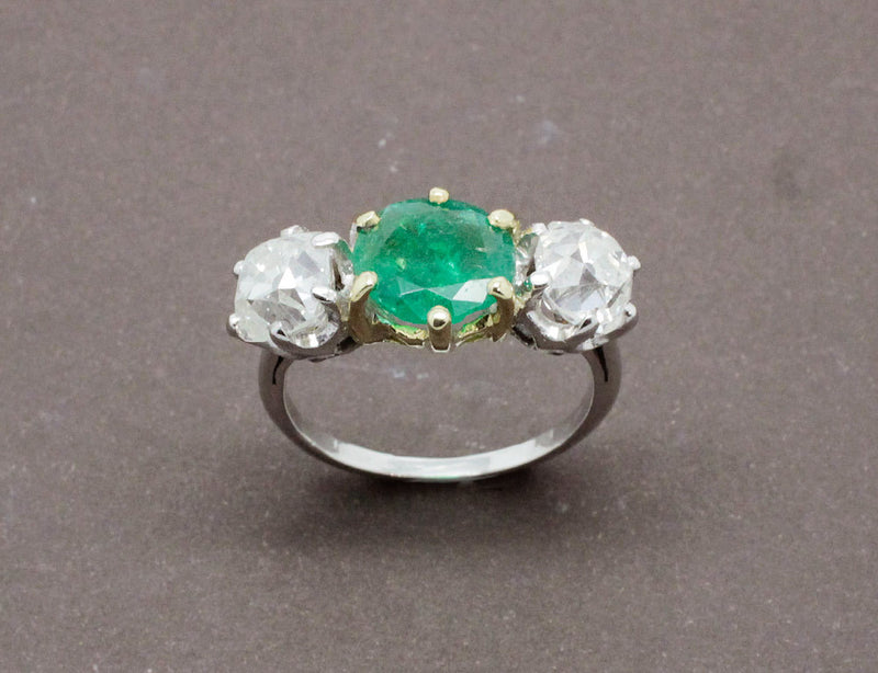 Bague Emeraude et Diamants