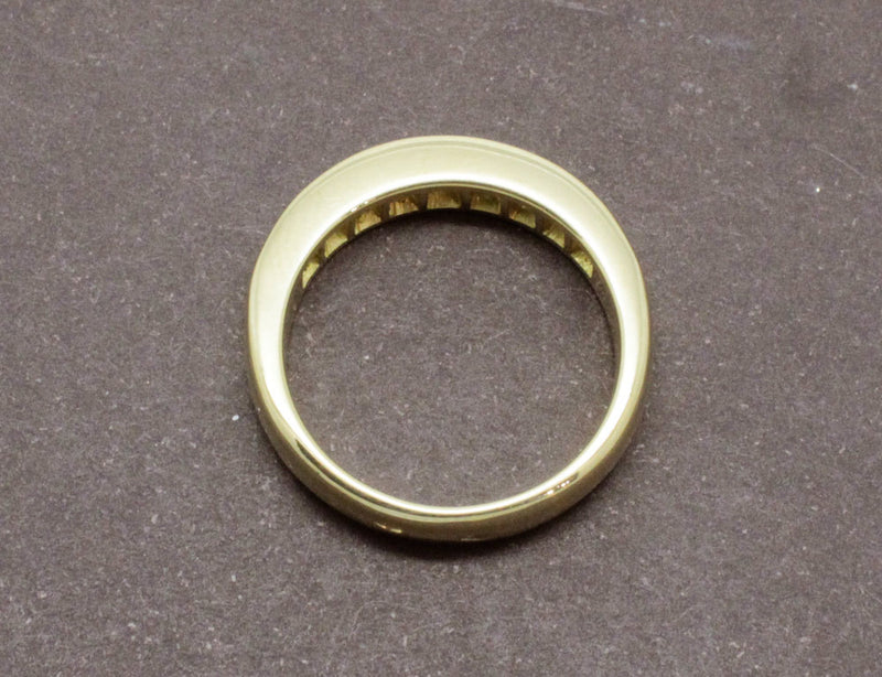 Alliance Demi Empierrée Diamants Or Jaune
