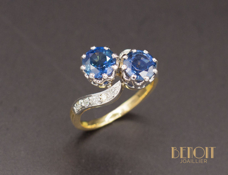Bague Toi et Moi Saphirs