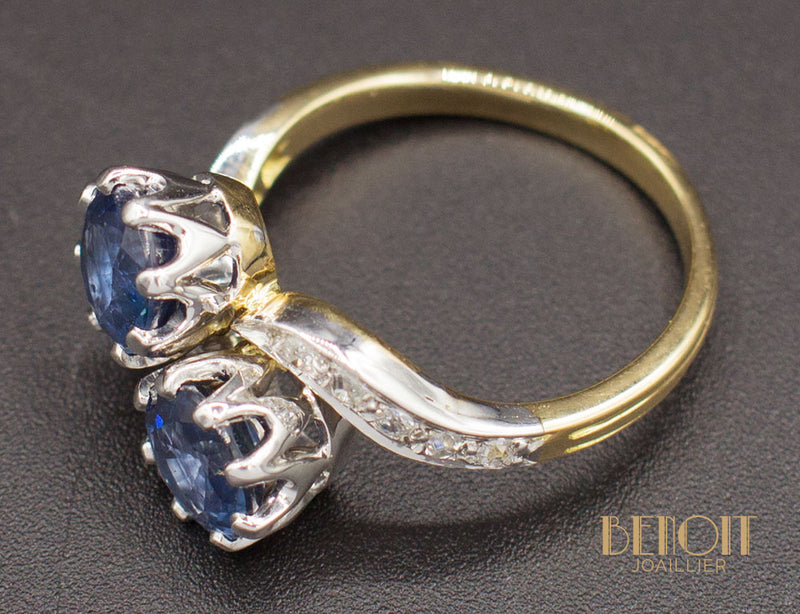 Bague Toi et Moi Saphirs