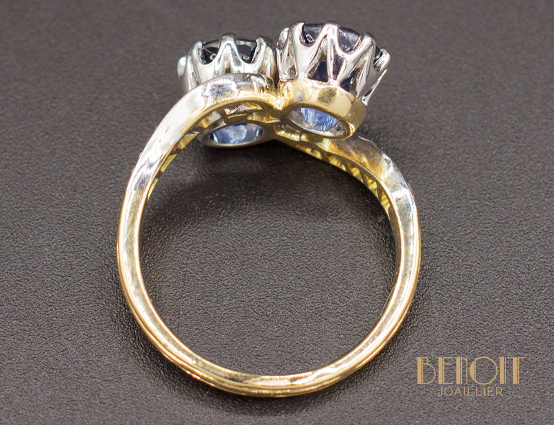 Bague Toi et Moi Saphirs