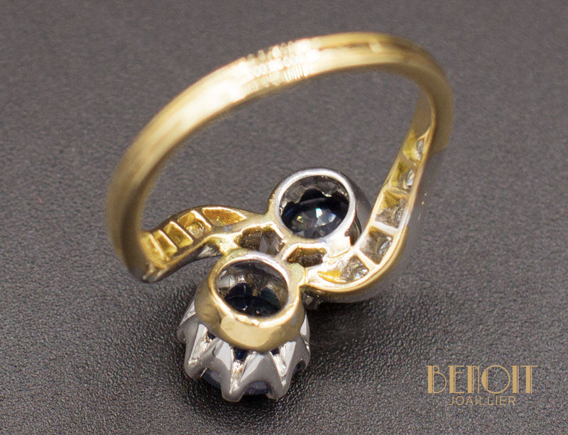 Bague Toi et Moi Saphirs