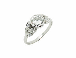 Solitaire Création Benoit Joaillier "Laurier" Diamant H-VS2 1,11ct