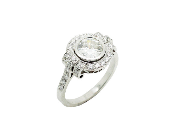 Bague Création Benoit Joaillier "Ronde Art Déco" Diamant H-VS1 1,04ct