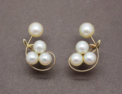 Boucles d'Oreilles Or et Perles