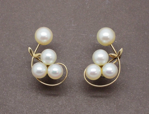 Boucles d'Oreilles Or et Perles
