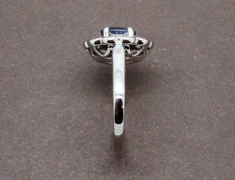 Bague Pompadour Saphir Diamants