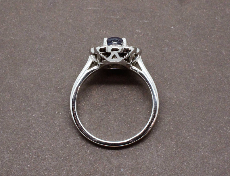 Bague Pompadour Saphir Diamants