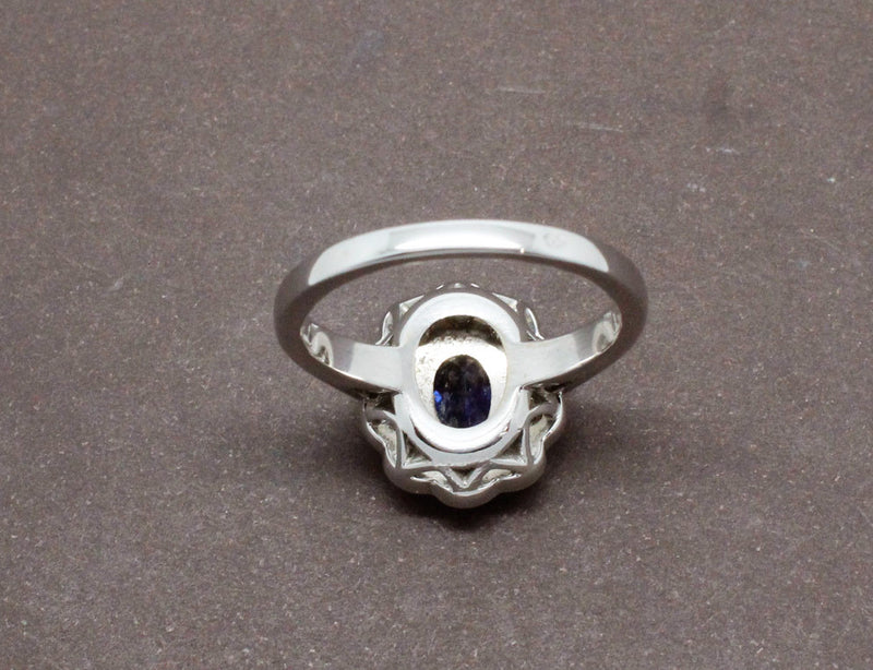 Bague Pompadour Saphir Diamants
