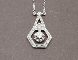 Pendentif Art Déco Platine Diamants