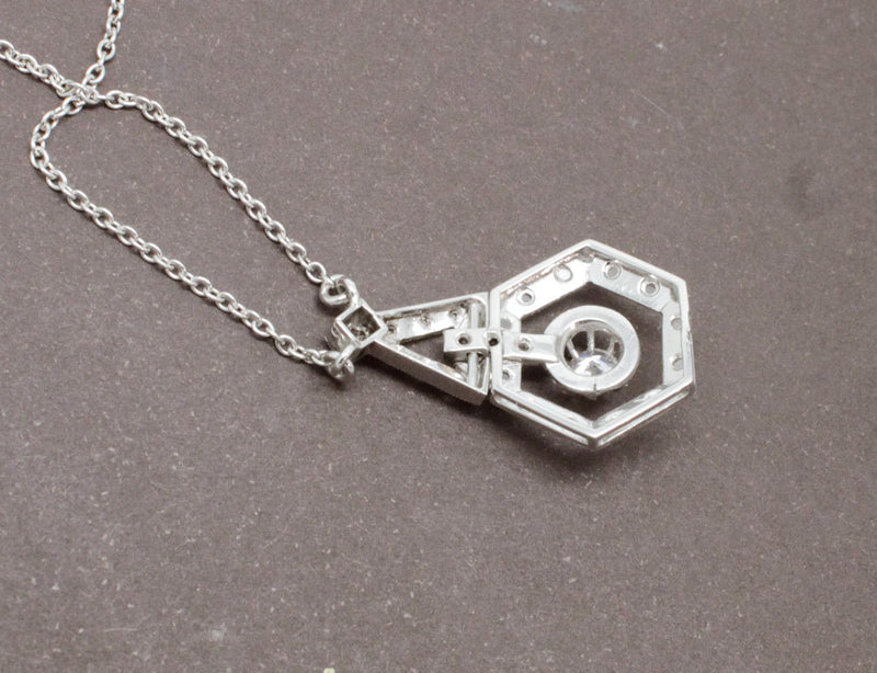 Pendentif Art Déco Platine Diamants
