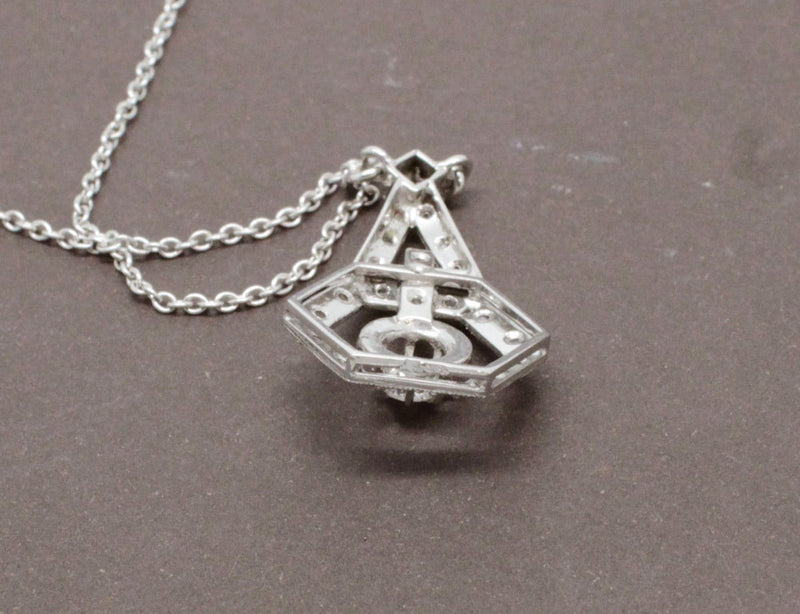 Pendentif Art Déco Platine Diamants