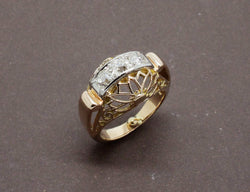 Bague Or Jaune Diamants 1950