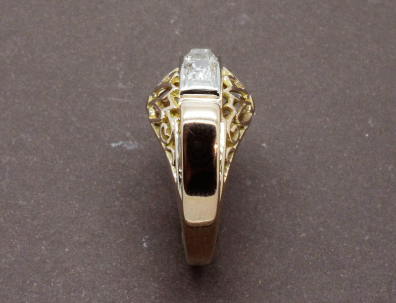 Bague Or Jaune Diamants 1950