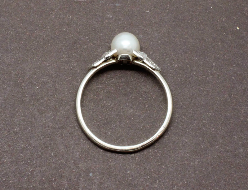 Bague Art Déco Perle et Diamants