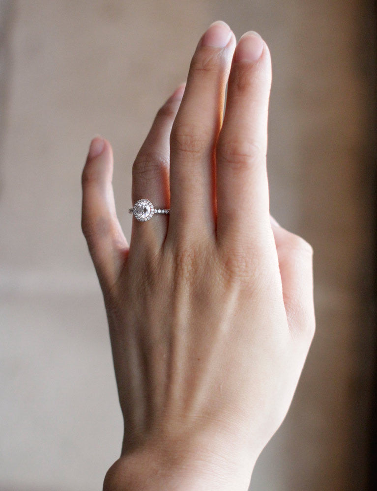 Solitaire "Aura" De Beers Platine Diamants