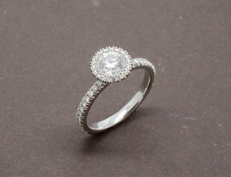 Solitaire "Aura" De Beers Platine Diamants