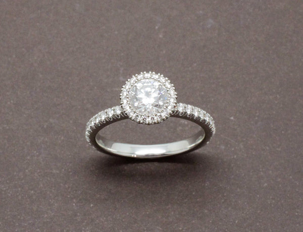 Solitaire "Aura" De Beers Platine Diamants