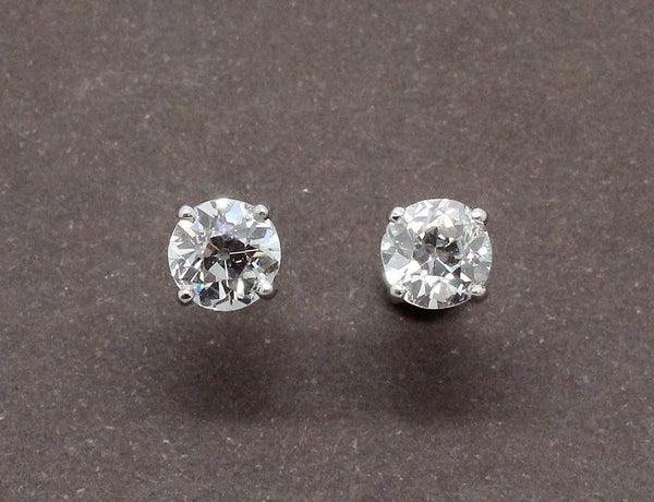 Puces d'Oreilles Diamants Or Blanc