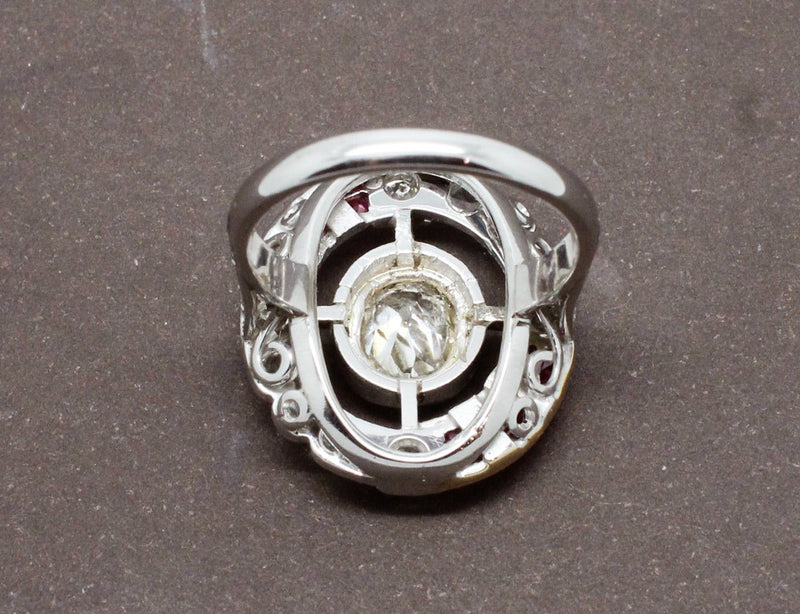 Bague Art Déco Diamants et Calibrés