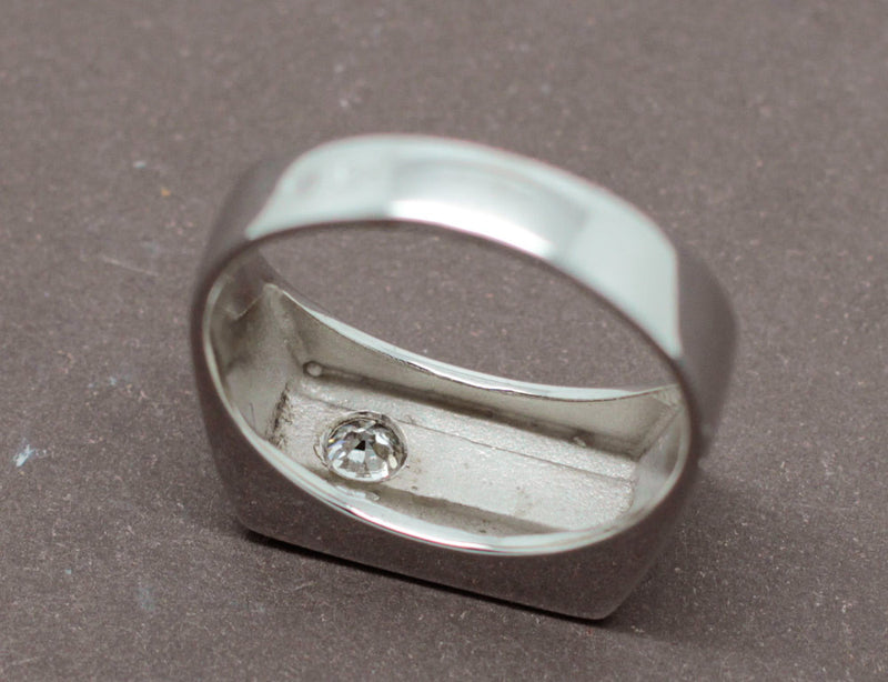 Chevalière Or Blanc Diamant