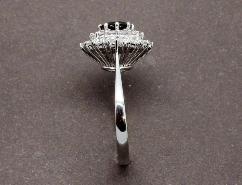 Bague Saphir Double Entourage