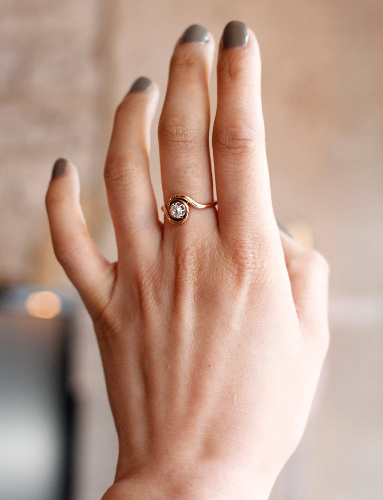 Bague Tourbillon Or Rose Diamant