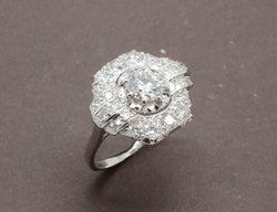 Bague Art Déco Platine et Diamants
