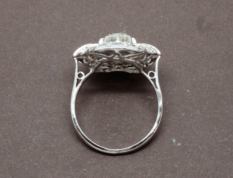 Bague Art Déco Platine et Diamants