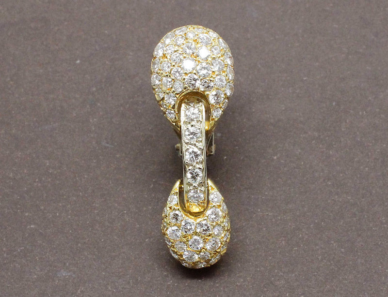Boucles d'Oreilles Or Jaune Diamants