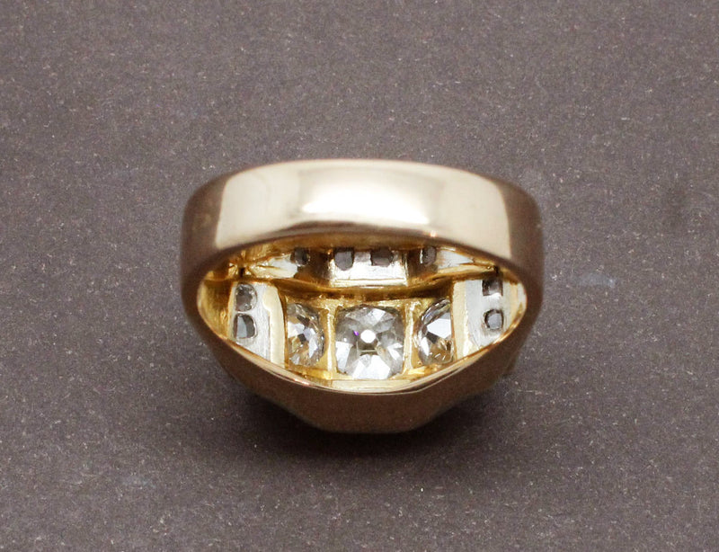 Bague Tank Or et Diamants