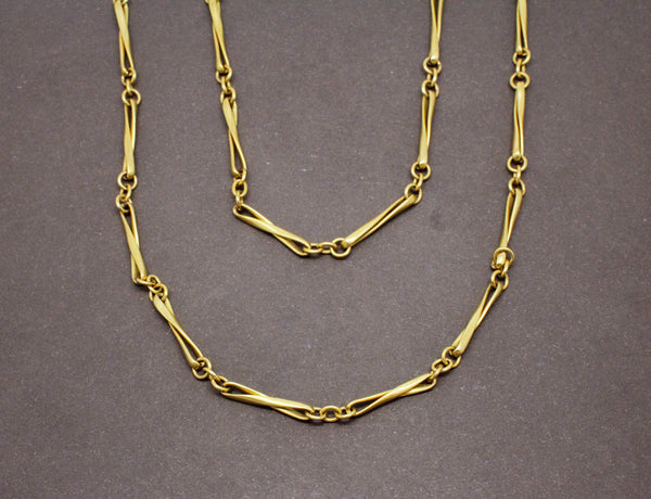 Sautoir Maille Epi Or Jaune