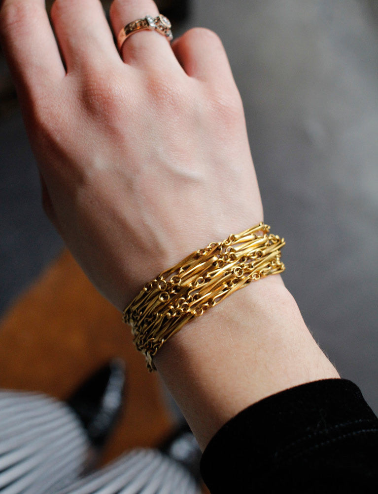 Sautoir Maille Epi Or Jaune