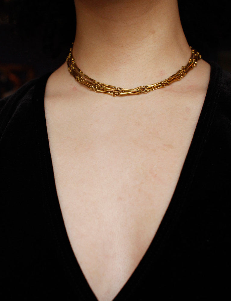 Sautoir Maille Epi Or Jaune