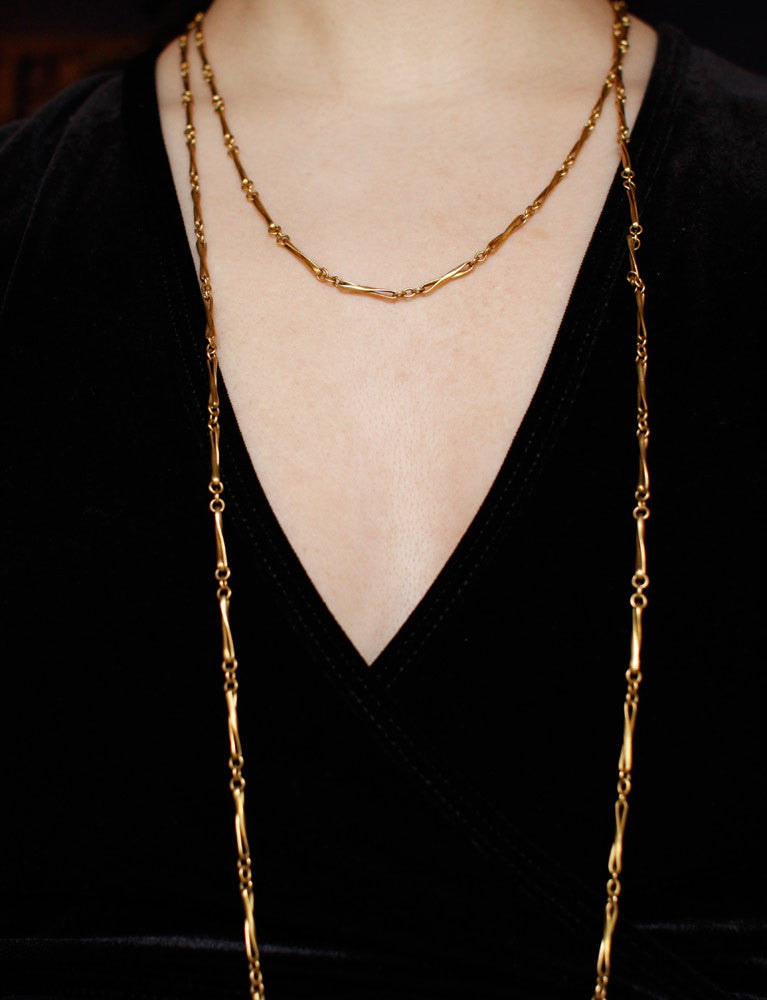 Sautoir Maille Epi Or Jaune