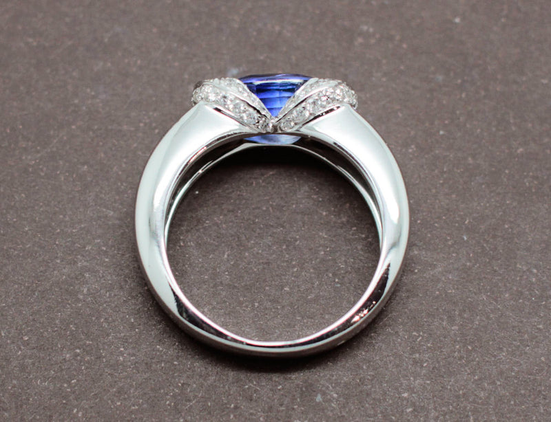 Bague Jonc Saphir et Diamants