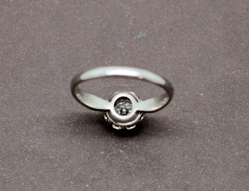 Solitaire Ancien Diamant Platine