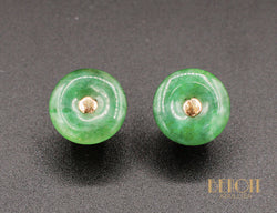 Boucles d'Oreilles "Les Recyclés" Jade Art Déco