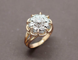 Bague 1950 Or Jaune et Diamants