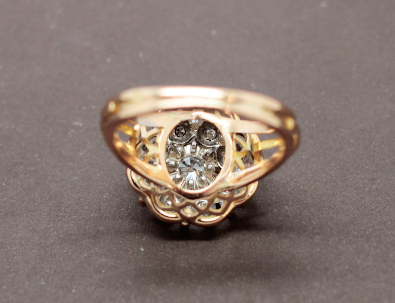 Bague 1950 Or Jaune et Diamants