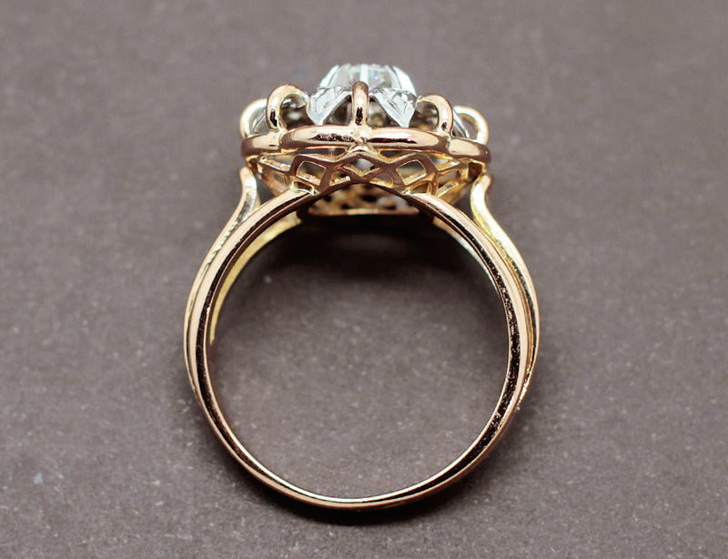Bague 1950 Or Jaune et Diamants