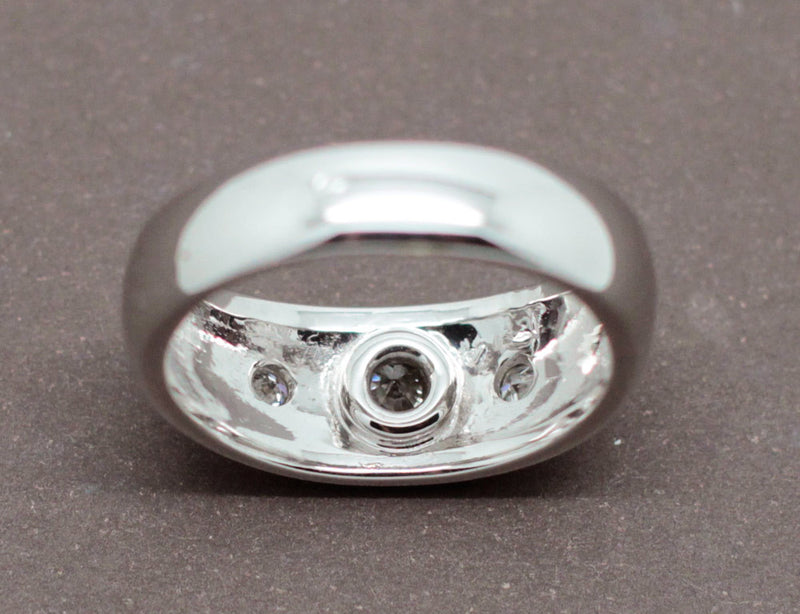Bague Jonc Diamant Coussin
