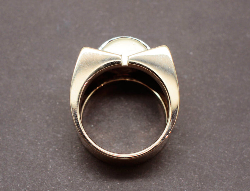 Bague Tank Or Jaune Diamants Verneuils