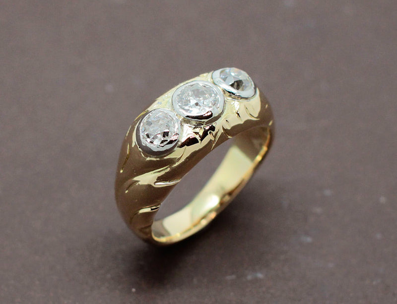 Bague Jonc 3 Diamants