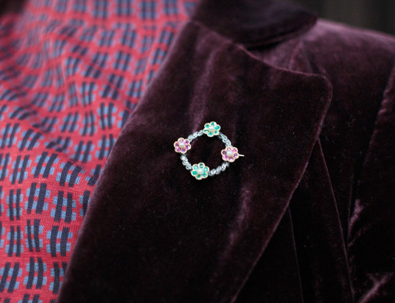Broche Couronne de Fleurs